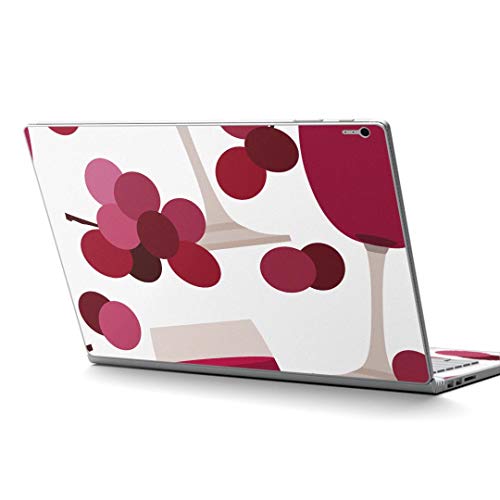 igsticker Surface Book2 Book3 15inch 専用 スキンシール サーフェス ブック 15インチ用 シール 003819 フラワー ぶどう イラスト 紫