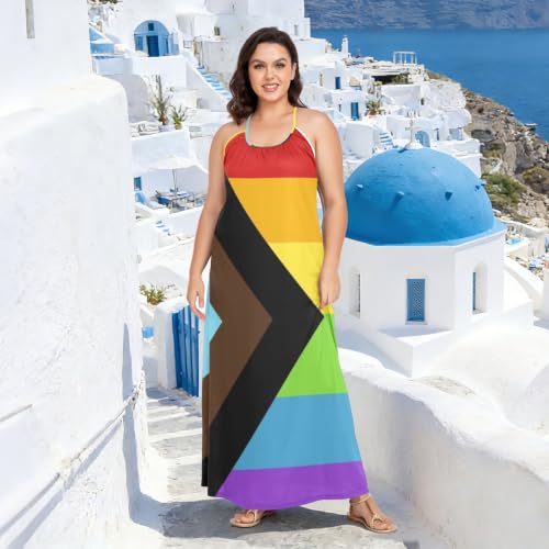 Vestido largo sin mangas Progress Pride que soluciona tu look del orgullo 5