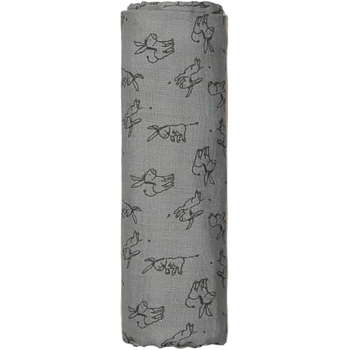 Snoozebaby Pañal de muselina para bebé, 80 x 80 cm, muselina orgánica, muselina, gris nube