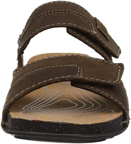 Clarks(クラークス) Men's Slide Sandal, Dark Brown Leather, 8.5 | Image 1