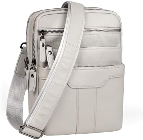 Leather Messenger Bag for Men, Small Leather Sling Shoulder Bag Messenger Pack for Men, Man Purse