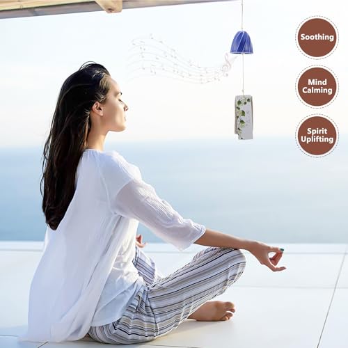 Campana de viento japonesa Mipcase colgante de cerámica para armonizar tu casa 7