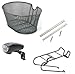 Fanalino + Cestino + Supporto in Metallo da bici bicicletta city Bike Cesta Nera