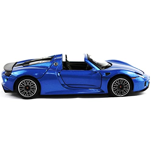 Motor city classics 1:24 2010 Porsche 918 Spyder azul miniatura 5
