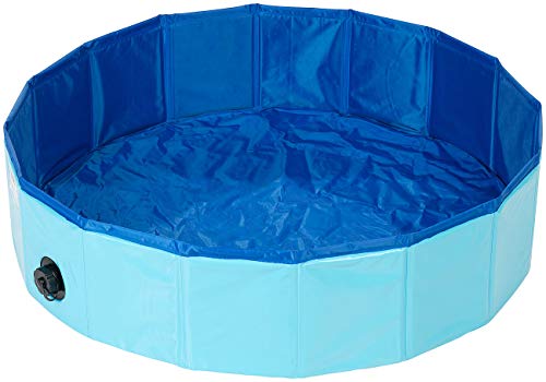 Sweetypet Pool: Faltbarer Hundepool mit rutschfestem Boden & Ablassventil, 80 x 20 cm (Faltbarer Pool, Faltbares Planschbecken, Hund)