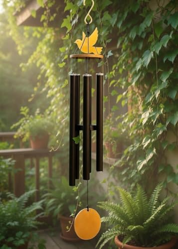 Image of Paradigm Pictures Big Meditation Wind Chime 38 inch | Deep Sound Outdoor Chime for Home & Yoga Decor