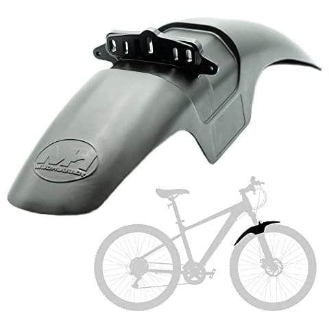 Mudhugger Long Evo Bolt-On Front Mud Guard for 27.5"-29" Full Suspension Mountain Bike, L515mm x W90mm, Fixings and Tools Included Cover