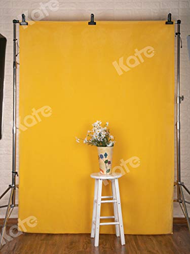 Kate Yellow Backdrop 1.5x2.2m/5x7ft Goose Yellow Collapsible Background Photo studio Photography Props Thick Soft Cloth for Newborn Baby Photo Shooting Skin-friendly - Image 4