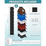 Hat Organizer for Baseball Caps (2-Pack), Strong Adhesive Hat Rack for Wall, Multi-layer Hat Hooks Storage for 18 Hats, Hat Holder Hanger for Door, Bedroom, Closet - Black - Image 5