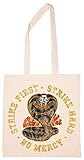 Überlegenes Design Cobra Kai Distressed Strike First Hard No Mercy Wiederverwendbar Einkaufen Lebensmittelgeschäft Baumwolle Tasche Reusable Shopping Bag