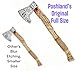 Poshland AX-7000 Custom Gift Forged Carbon Steel Viking Axe with Rose Wood Shaft, Viking Bearded Camping Axe
