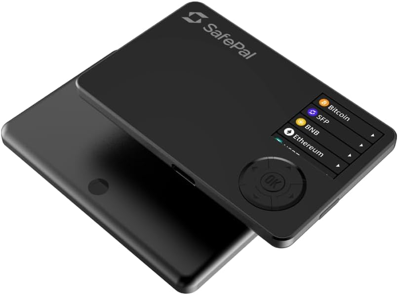 SafePal S1 Pro - Cryptocurrency Hardware Wallet, Cold Storage for Bitcoin, Etheruem, Solana and More Tokens, Securely Store Private Keys, Seed Phrases & Crypto Assets Offline