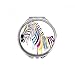 Pinto Animal Rainbow Color Hand Compact Mirror Round Portable Pocket Glass