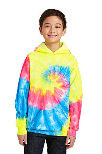 Port & Company Boys' Essential Tie Dye Pullover Hooded Sweatshirt