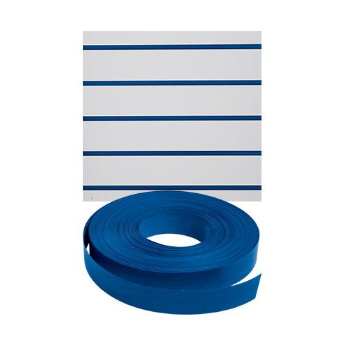 Slatwall Insert in Dark Blue Vinyl Finish 4 x 8 Inches