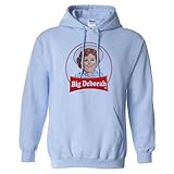 TeesAndTankYou Big Deborah Hoodie Sweatshirt Unisex 3X-Large Light Blue