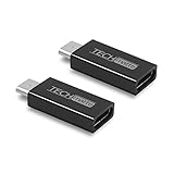 TechMatte USB C to Micro USB Adapter Convert Connector Female to Male for Galaxy S7,S7 Edge, LG G4, Nexus 6 (2-Pack, Black)