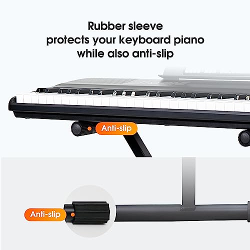 Image of The ONE Single-X Keyboard Stand, Pre-Assembled X-Style Keyboard Stand with Locking Straps & Quick Release Mechanism, Adjustable Piano Stand