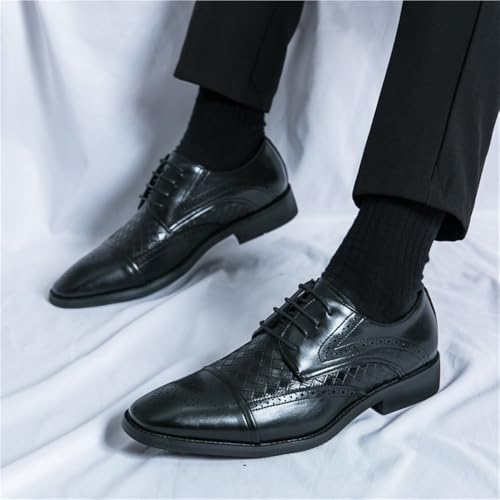 Leather Lace Up Oxford Shoes for Men Comfortable and Stylish Ideal for Business and Events4