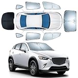 8 PCS Sun Shades for Mazda CX5 Windshield Sunshade, 2-Layer Full Window Shades for...