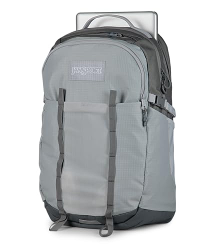 Image of JanSport 34L All Around Pack - 15 inch Laptop Sleeve, Grounded Grey | Versatile Rucksack w /Hydration Sleeve, Reflective Accents & Safety Whistle