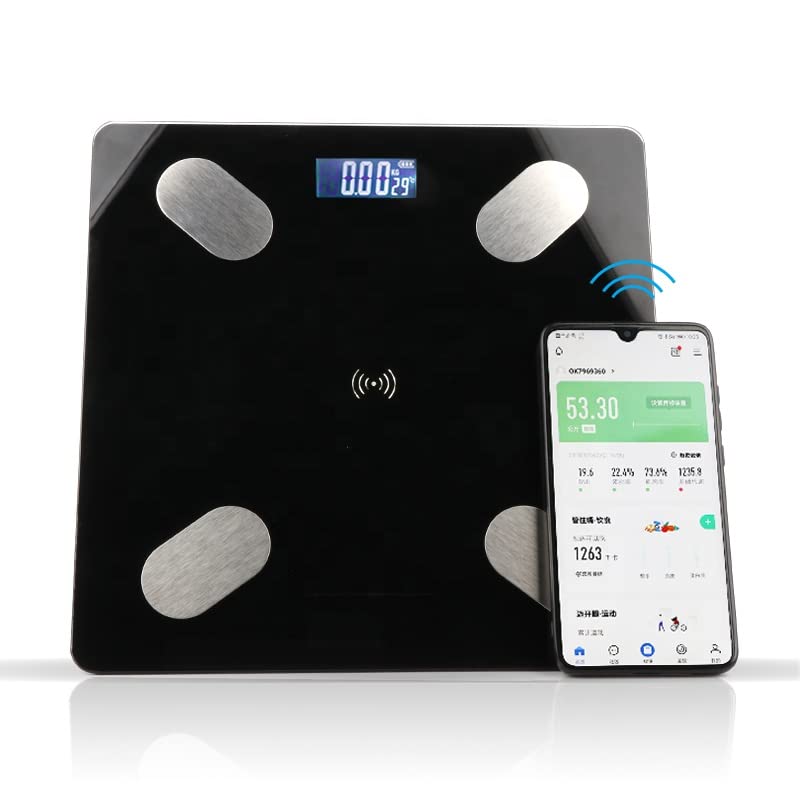 Bluetooth Smart Scale for Body Weight – Body Fat & BMI Tracking, Digital Bathroom Scale with App...