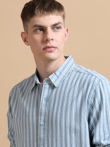 Image of StitchX Men's Full Sleeve Vertical Stripes Shirt