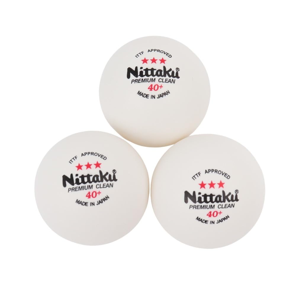 ニッタク(Nittaku) 卓球 ボール 3スター プレミアム クリーン 抗ウイルス・抗菌 国際卓球連盟公認球 日本製