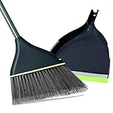 Guay Clean Angled Broom and Dustpan Set with Adjustable Handle - Easy Sweeping for Home Kitchen...