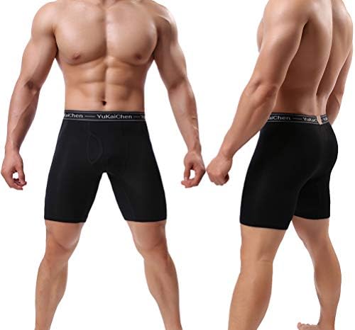 ZAKASA Bambus Boxershorts Herren - Lange Bein Unterhosen Mit Eingriff