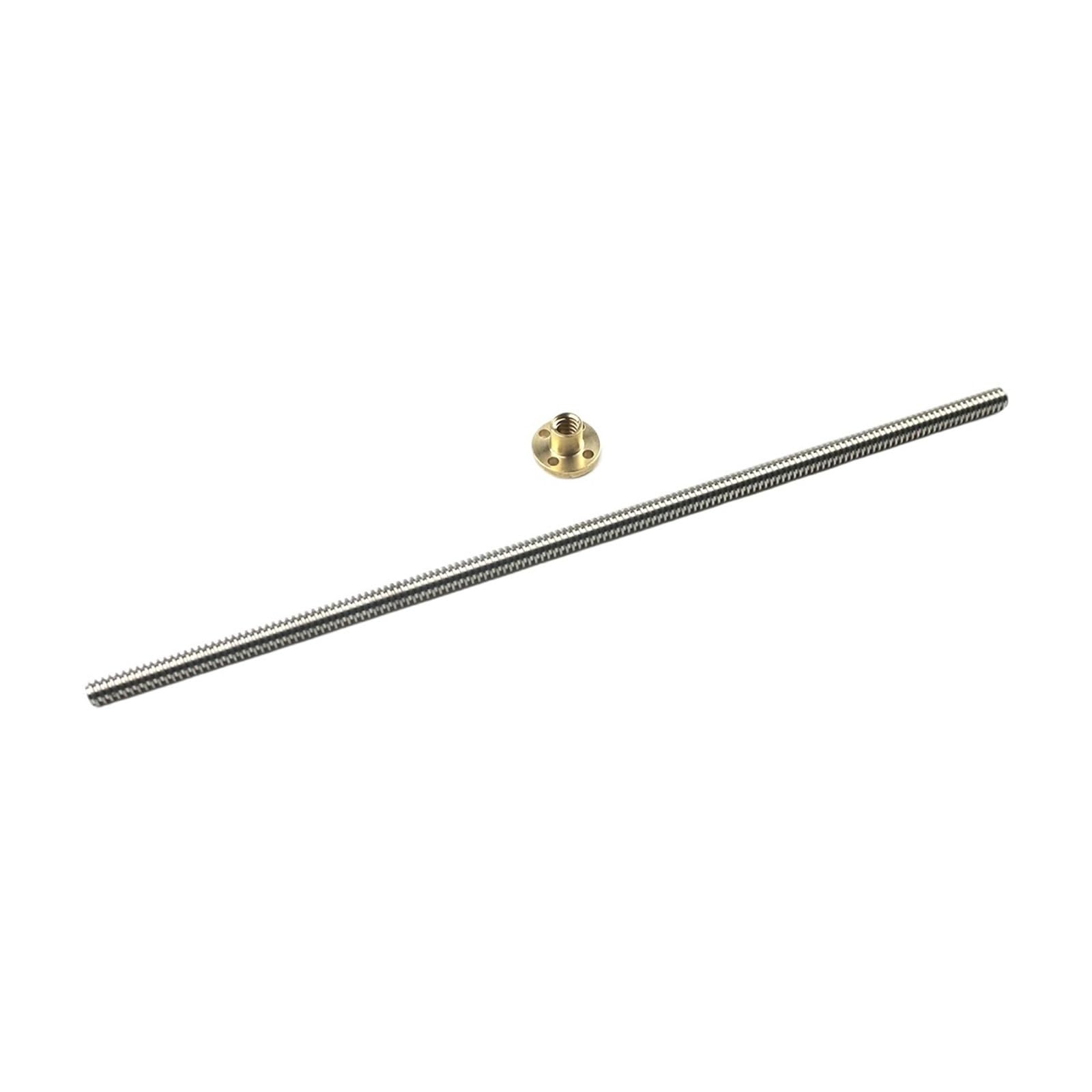 Śruba kulowa bezluzowa Śruba pociągowa T8 Skok 2 mm 2 mm OD8 mm 100 mm-1200 mm 1200 mm z nakrętką mosiężną(1200mm)