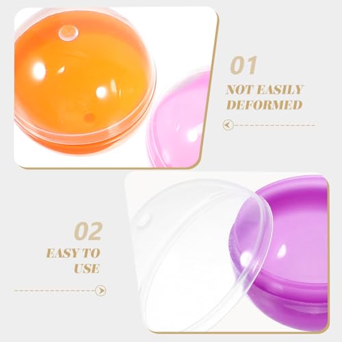Image of 50Pcs 1.77 Inch Plastic Gasket Shells for Vending Machines Openable Mini Egg Balls for Kids Toys Party Favors Claw Machine Prizes Storage