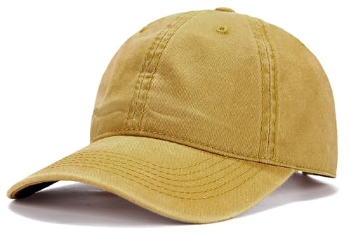 Image of Edoneery Men Women Baseball Cap-Low Profile Adjustable Washed Cotton Golf Dad Hat