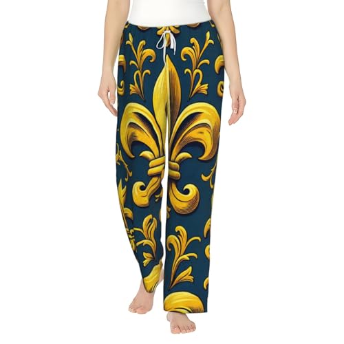 Pantalon de pyjama en polaire femme chaud et anti-courants d'air en flanelle