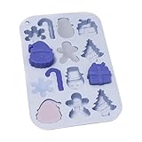 Weihnachten Pralinenformen 14 Mulden Antihaft Silikon Formen Weihnachten Formen für Weihnachtsdekoration Gebäck Fondant Kuchen Lebensmittel Süßigkeiten Seife Kekse