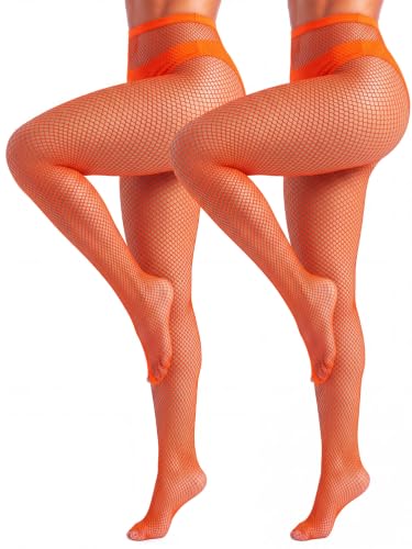 Image of ZINTEDI 2 Pairs Womens Fishnet Stockings High Waist Tights Fishnets Fishnet Tights for Women