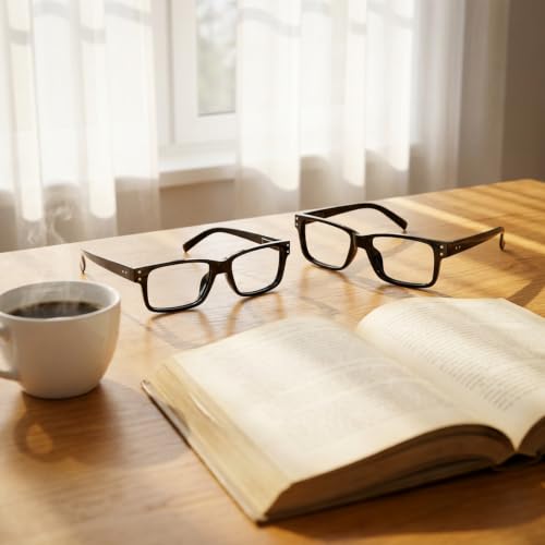 Image of Eyekepper Blue Light Reading Glasses Men Women 1.5, Black 2 Pack