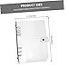 TEHAUX 2pcs PVC Loose-Leaf Planner Shell Journal Binder Cover for Reusable Notepad Protector Smooth for Travel and Organization