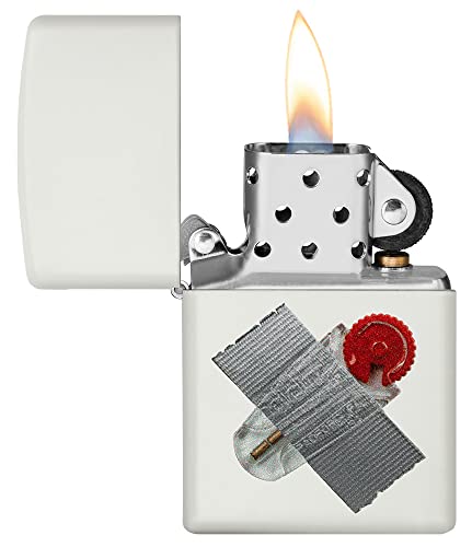 Encendedor Zippo bolsillo diseño textura blanca miniatura 3