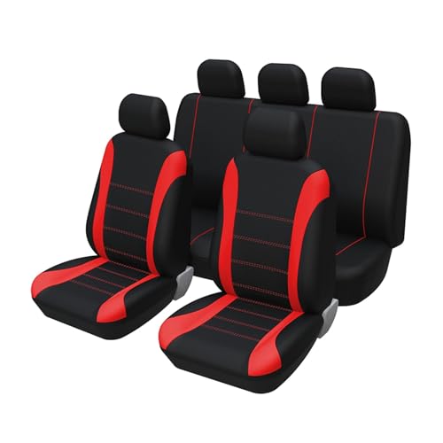 Housses sieges universelles ensemble complet auto rouge lavable Nissan