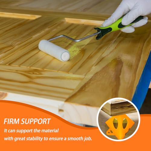 Sxutop 40 Stück Maler Pyramidenständer Kunststoff Kegel Malständer Farbständer Klein für Leinwände Gelbe Türerhöhungen Stützständer für Leinwand Schranktür Kunsthandwerk Bemalen