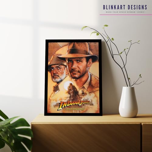 Image of BLINKART Aesthetic (Indiana Jones (1989) Movie Photo Frame Album Poster Wall Art Print Decor Perfect For Home Bedroom Living Room Bedroom Home, Office & Study Room(13 * 10 Inches)