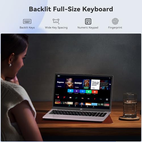 Image of NIMO 15.6 inch FHD IPS Ultra-Light-Laptop, Intel Hexa Cores I3 (Up to 4.4GHz, beat i7-1165G7), 65W PD Fast Charge, 8GB RAM 256GB SSD Backlit Keyboard, Fingerprint PC for Campus Nomad & Remote Work