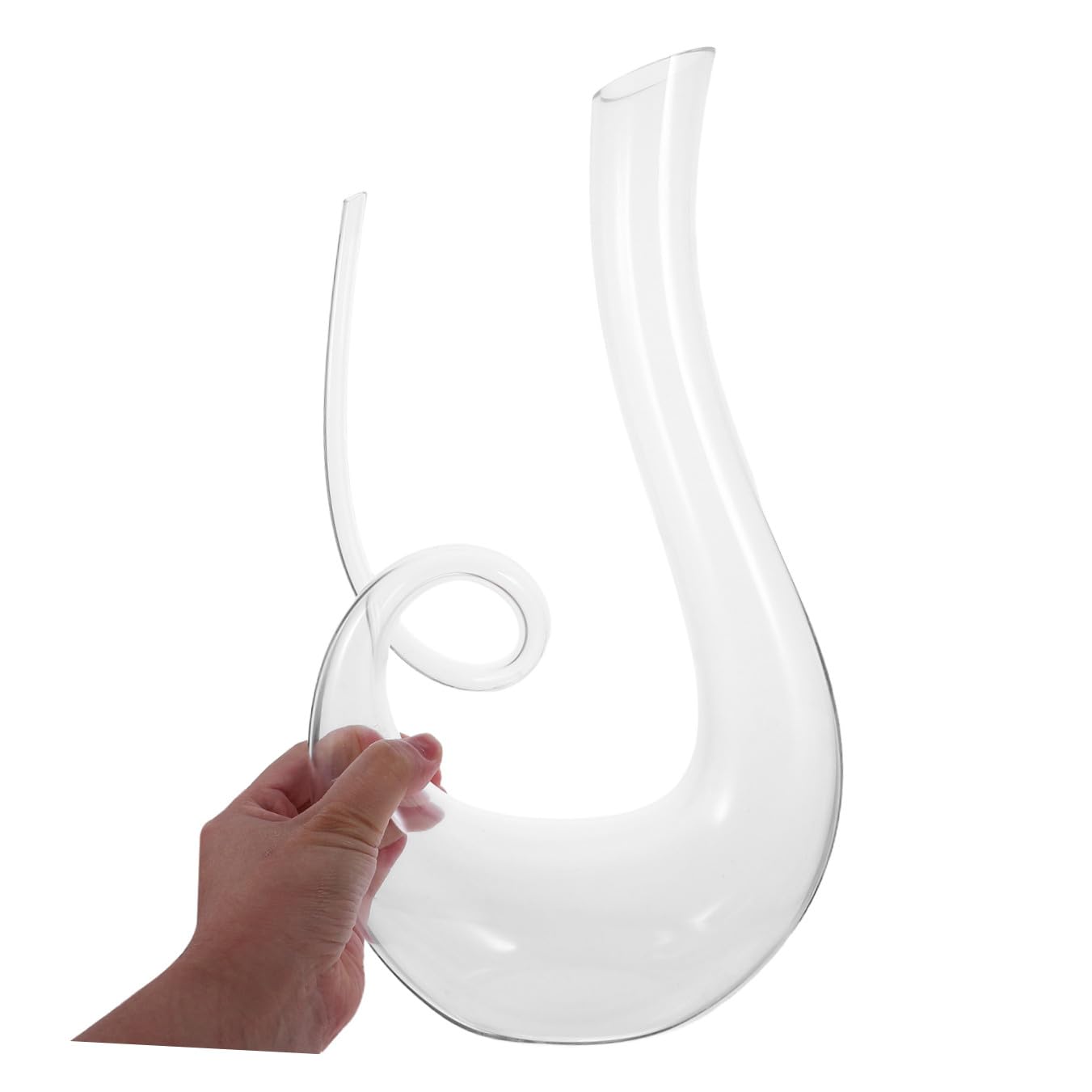 Decanter per Vino in Cristallo senza Piombo 1300Ml Caraffa per Vino Rosso Versatore Integrato Accessorio per Servizio Moderno in Casa Ristorante e Bar