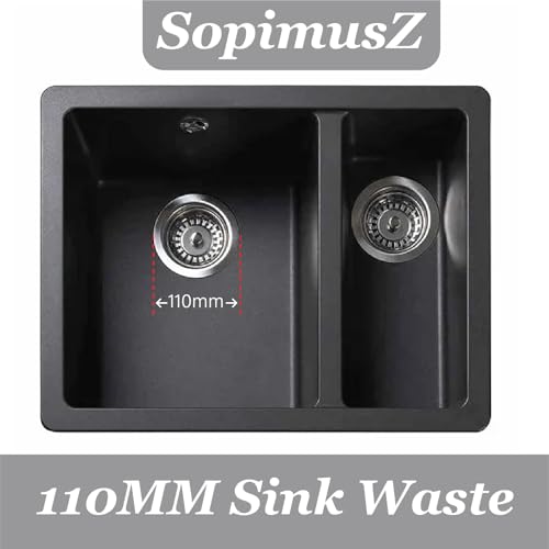 SopimusZ Spülen-Siebkorbventil, 304 Edelstahl Küche Siebkorbventil Korb Abfluss Siebkörbchen Ablaufventil,1 1/2, Ø 114 mm (Ø 110 mm)