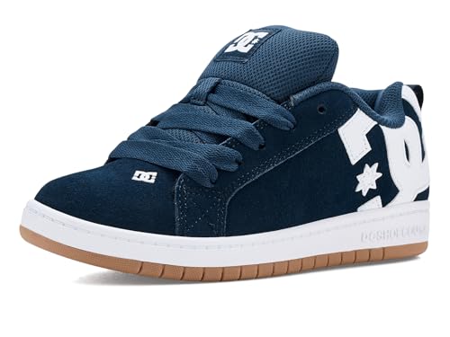 DC Youth Court Graffik SE Skate Shoe (Little Kid/Big Kid) Blue/White