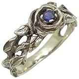 ［バズショット］ 9月 サファイア ローズ シルバーリング 指輪