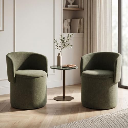 Ya-Home Chaise de Salle à Manger en Tissu Chenille - Dossier Réglable, Siège avec Rangement Intégré, Chaise de Cuisine Lot de 2 Idéale...