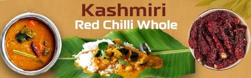 Image of Avlokan Kashmiri Stemless Red Chilli 100 Gram- 100% Natural, Hot & Spicy Dried Red Chilli | Kashmiri Sabut Lal Mirch Kashmiri Stemless Red Chilli, 100G
