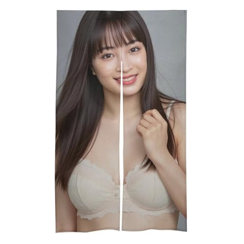 広瀬 すず (25)のれん 暖簾 おしゃれ 和風玄関 間仕切り カーテン ロング 階段 廊下 リビング 脱衣所 お風呂 戸口 目隠し 遮光 プライバシー保護 ドア 仕切り 86x143cm